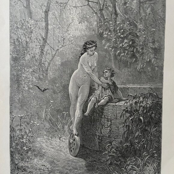 Gustave Dore, Antique Print, Woodcut - Picture 3 of 4
